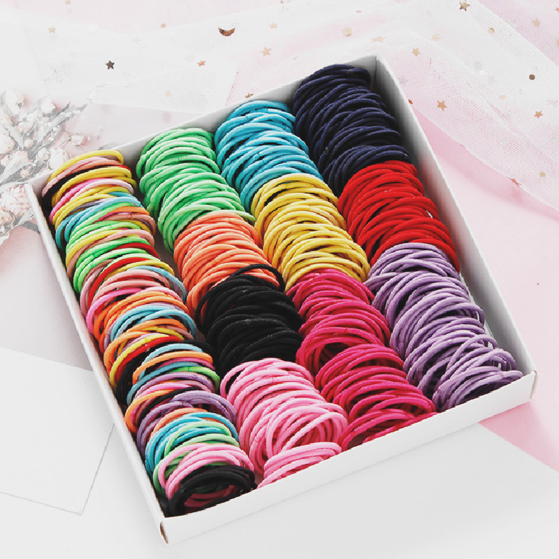 

100pcs/lot 3CM Hair Accessories Girls Rubber Bands Scrunchy Elastic Kids Baby Headband Decorations Ties Gum for 220401, No.3