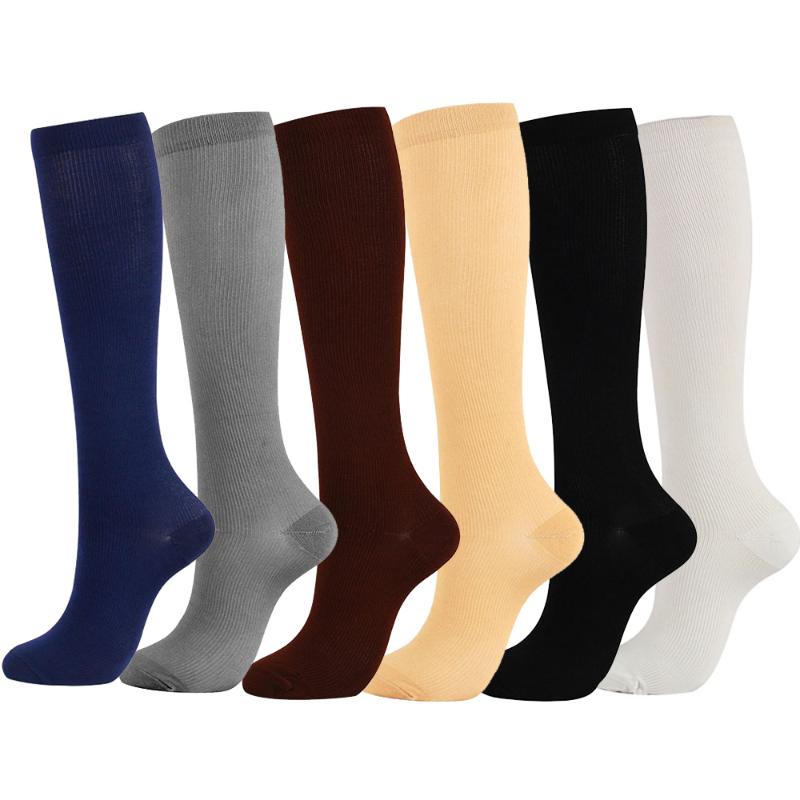 

Men's Socks Summer Autumn Unisex Men Women Compression Anti-Fatigue Solid Color Nylon Soft Relief Foot Pain Calf Leg Support StockingsMen's, Beige