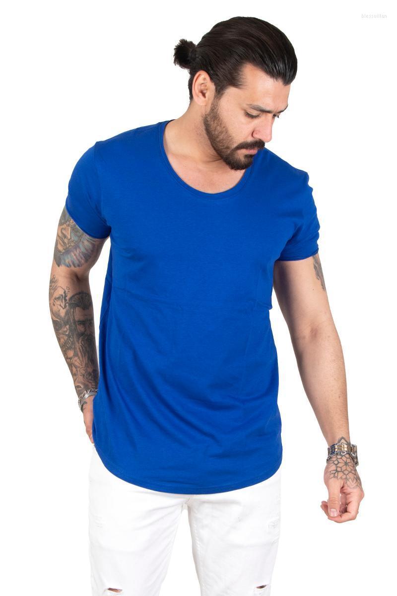 

Men' T-Shirts DeepSEA Cycling Collar Lycra Narrow Cut T-shirt 2209012Men' Bles22, Saks blue