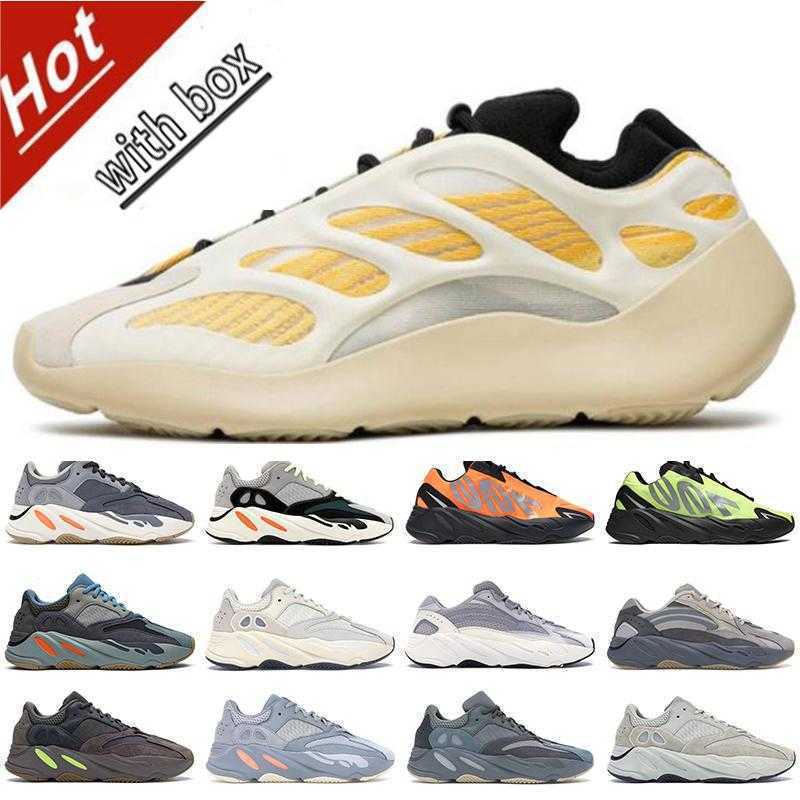 2022 with box 700 Cream Runner Running Shoes For Men Women Sun Bright Kyanite Azareth Azael Alien Mist Blu Rqy''Boost''Yezzi&