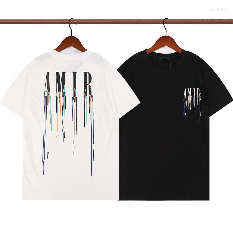 

Men' T-Shirts Summer A06 Mi Graffiti Letter Printing High Street Style Casual Loose T-shirt Men Women Cotton Short Sleeve Top TeesMen' Imo, A1