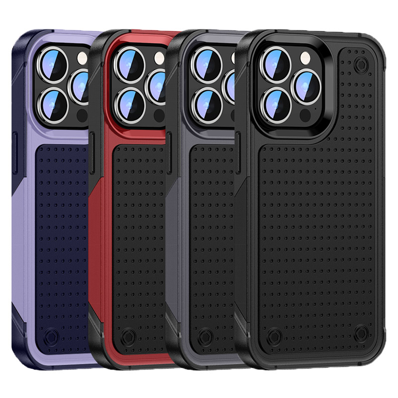 

Dual Layers Shockproof Rugged Cases Cover for iPhone 14 13 12 11 Pro Max, Pink+black