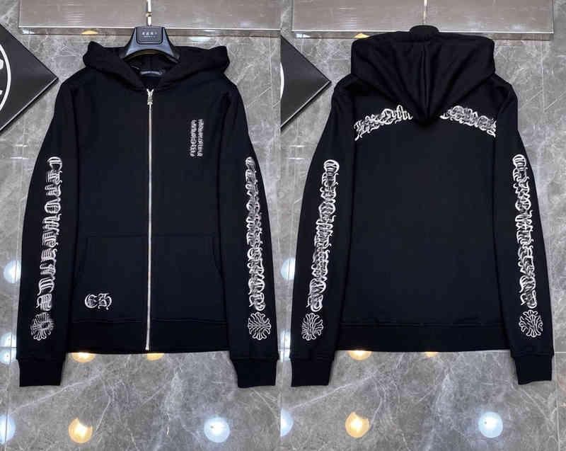 

9YWU Classic Fashion Luxury Mens Zipper Ch Hoodies Designer Horseshoe Sanskrit Cross Print Pullover Hooded High Quality Sweatshirts Sweater EOAB, 18