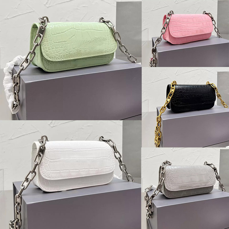 

New fashion gossip bag Shoulder Bag CrossBody women's super soft black balencaiga crocodile embossed balenciagas green pink, Customize