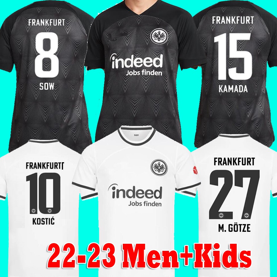 

22 23 Eintracht Frankfurt soccer jersey BUDAPEST Home away 2022 2023 SOW Borre KOSTIC HAUGE M.GOTZE 27 football men kids kit KAMADA HINTEREGGER shirts