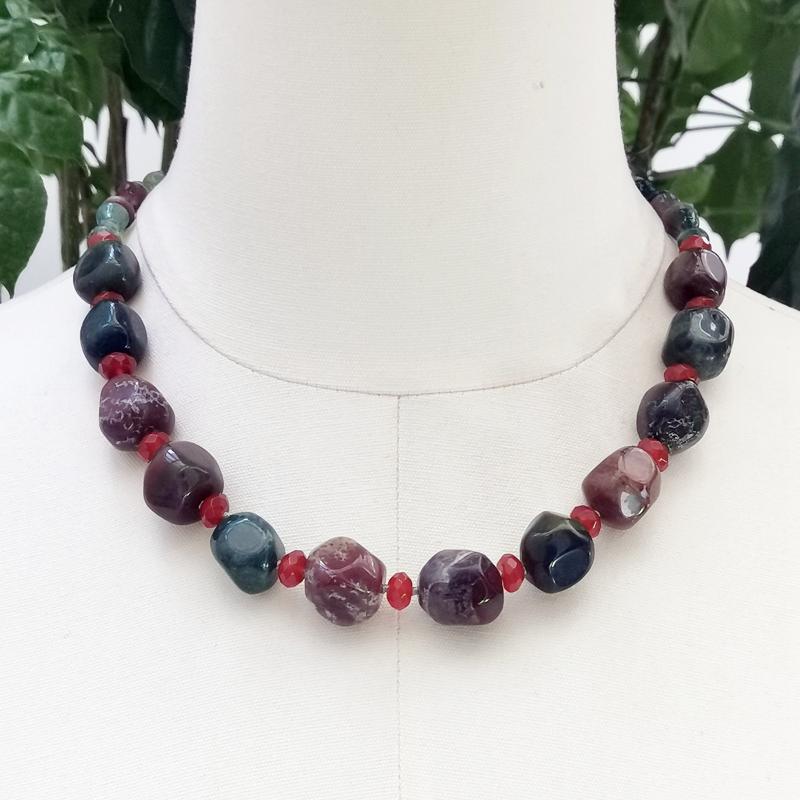 

Chokers Lii Ji Choker Necklace 50cm India Agate Stock Sale Women JewelryChokers