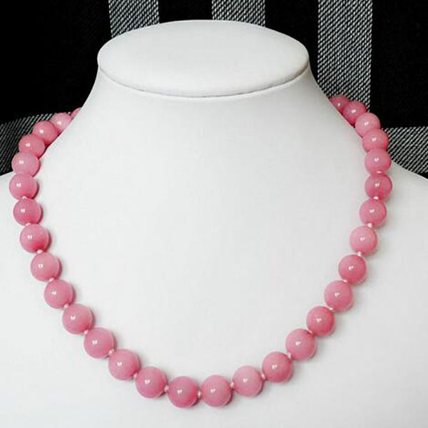 

Natural 10mm Red Sea Coral Gems Round Beads Necklace 18"