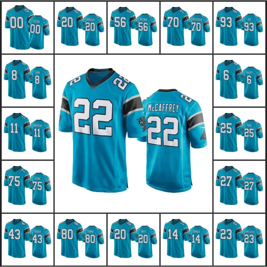 

Jersey Carolina''Panthers''Men #22 Christian McCaffrey 56 Bradley Bozeman 11 Robby Anderson Custom Women Youth''NFL''Blue jerseys, Custom men(hei b)