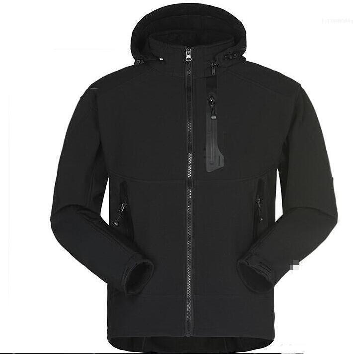 

Men's Jackets Waterproof Breathable Softshell Jacket Men Outdoors Sports Coats Women Ski Hiking Windproof Winter Outwear Soft She, Black