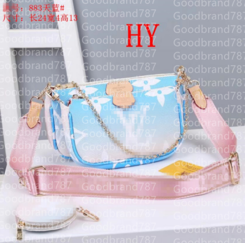 

Luxury Designer Cross Body Bag Shoulder Handbags Women Crossbody Purses 3 Piece Sets Leather Chain Bags GGS YSLs LVs louiseity viutonity GB883-E