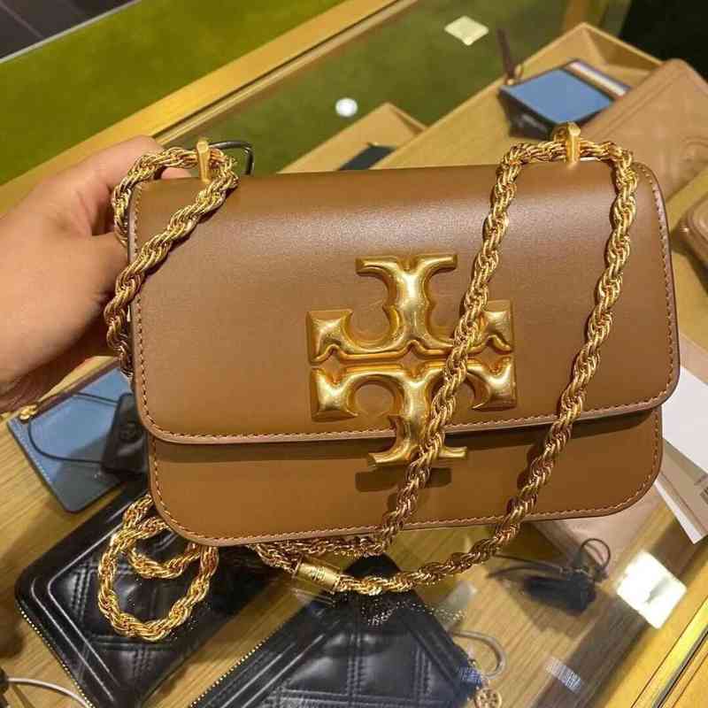 

Designer Burchs Handbags Torys Tang Libuqi Eleanor Gold Brick Small One Shoulder Messenger Chain Womens, Sky blue