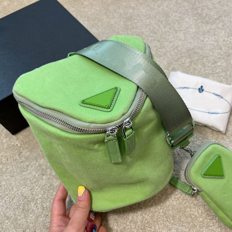 

Bucket bag Drawstring canvas 2/sets triangle high quality shoulder bag women purse crossbody bags pouch mini handbag, Black