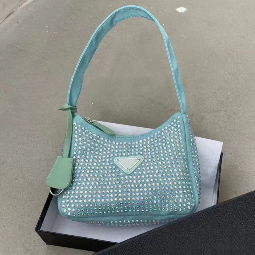

Designer Womens Shoulder Bags Diamonds Handbags Wallets Women Packs Stuff Sacks Hobo Purses Shopping bag 9 Colors, Green