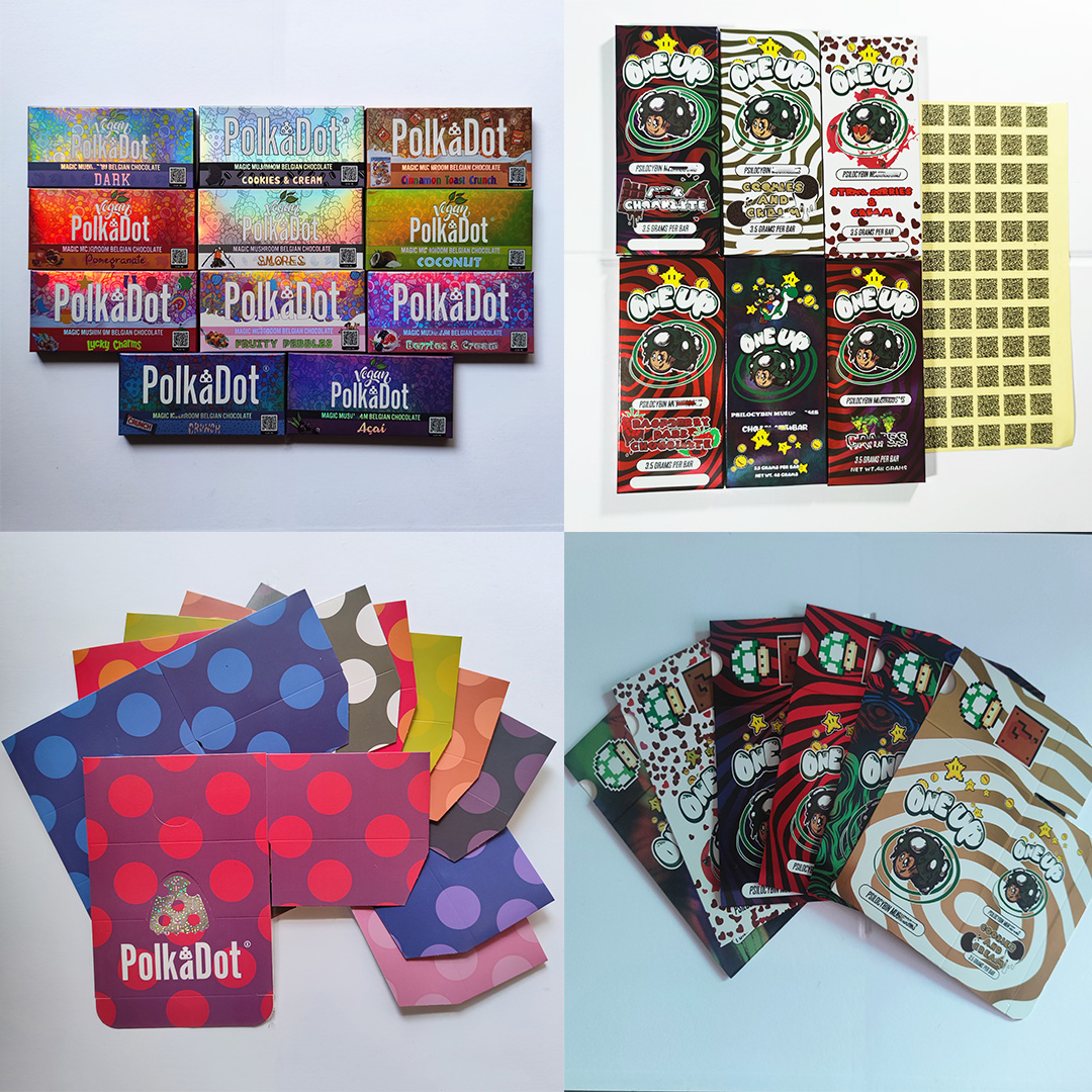

Newest Polkadot Chocolate Bar Box Magic Mushrooms 4G POLKA DOT Chocolate Bars Dank Berries&cream Packaging 3.5 grams One up vegan trawberries cookies Packing Boxes