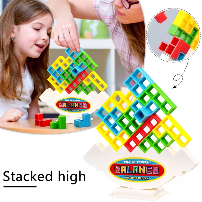 

Tetra Tower Game Stacking Blocks Stack Building Blocks Balance Puzzle Board Assembly Bricks Educational Toys for Children Adults 220701