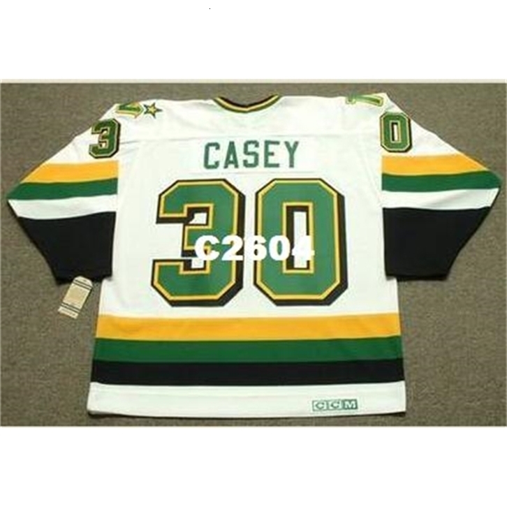 Chen37 Men #30 JON CASEY Minnesota North Stars 1989 CCM Vintage RETRO Home Hockey Jersey or custom any name or number retro Jersey