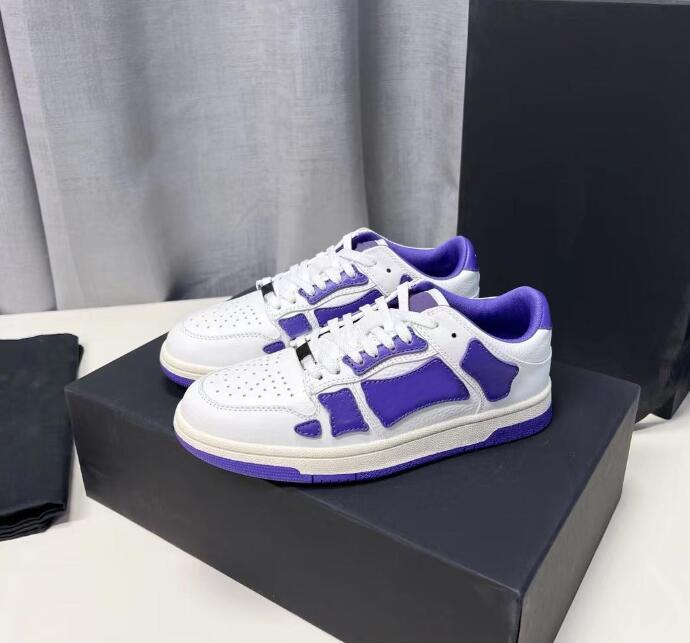 

High-quality brand-name leather bone standard casual shoes luxury lace-up formal white and black daily walking shoes leather flat-bottomed sneakers, 06