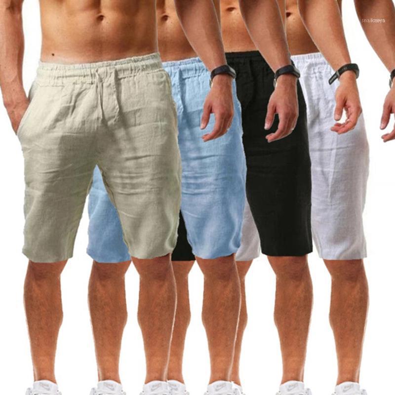 

Men's Shorts Summer Style Casual Sports Solid Comfortable Fashion Jogging Pants Plus Size 2XL Men, White