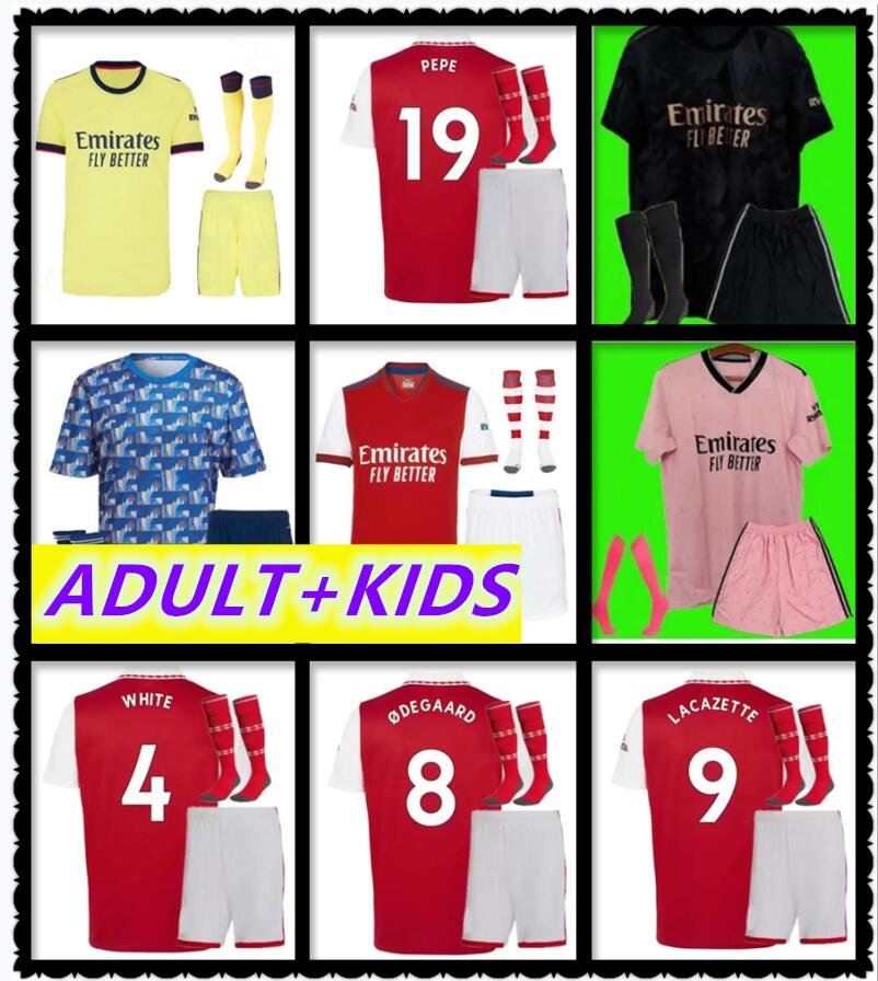 

Adult Kids kit THOMAS PEPE SAKA TIERNEY SMITH ROWE soccer jersey 22 23 TAVARES SAMBI ODEGAARD NKETIAH 2022 2023 footballs shirt uniform MARTINELLI ArSeN