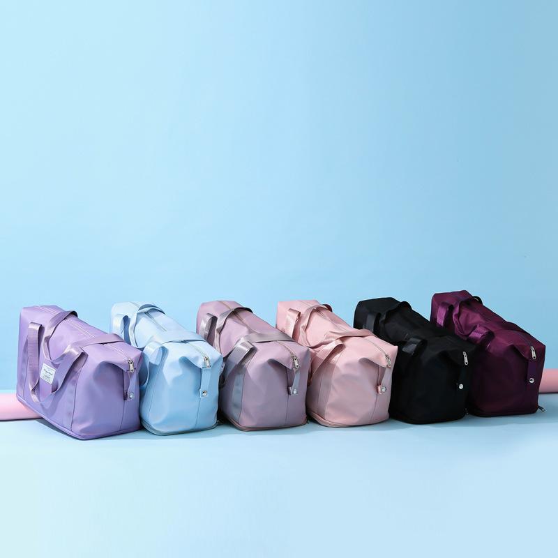 

Duffel Bags Travel Bag Dry Wet Separation Gym Large Capacity Yoga Folding Hand Shoulder BagDuffel, Beige