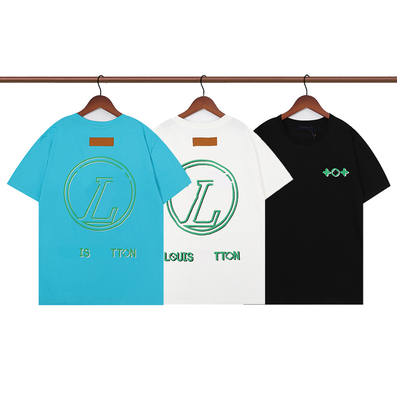 

Luxury T-shirt Summer Mens womens Short louiswear Sleeves Fashion Tee Pure cotton high quality shirts Leisure Classic Pattern Size -XXL#19, 72