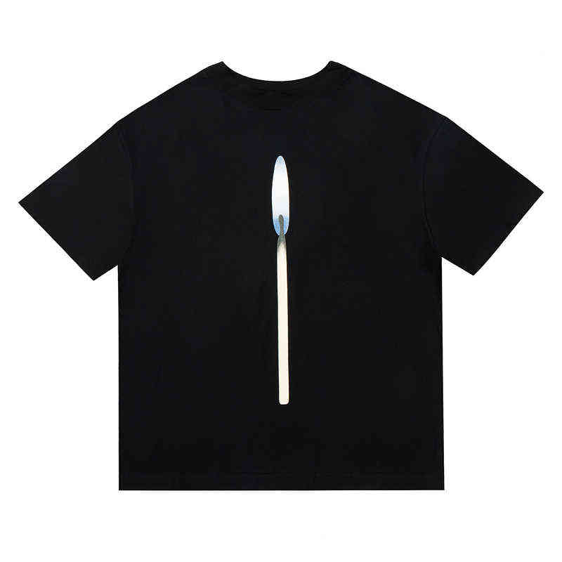

Candle Oversized Burning T-shirt High Street Leisure Short Sleeve Top T220721