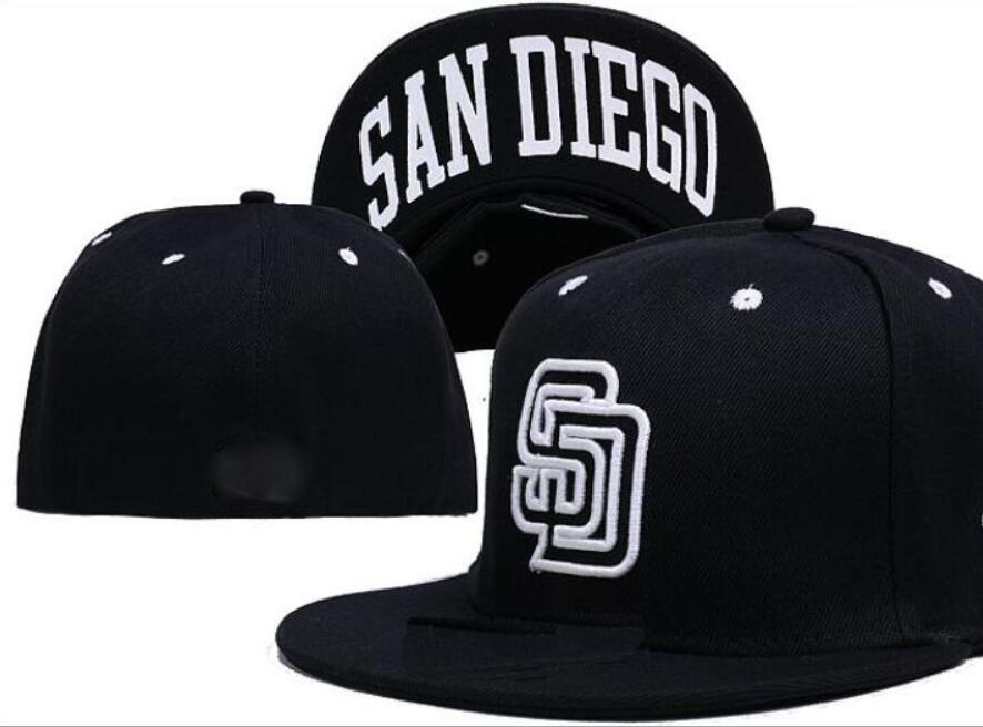 

San Diego letter SD Bone Hip Hop Fitted Hats Caps gorras bones Hat Adjustable Sport Baseball Cap For Men Women A7