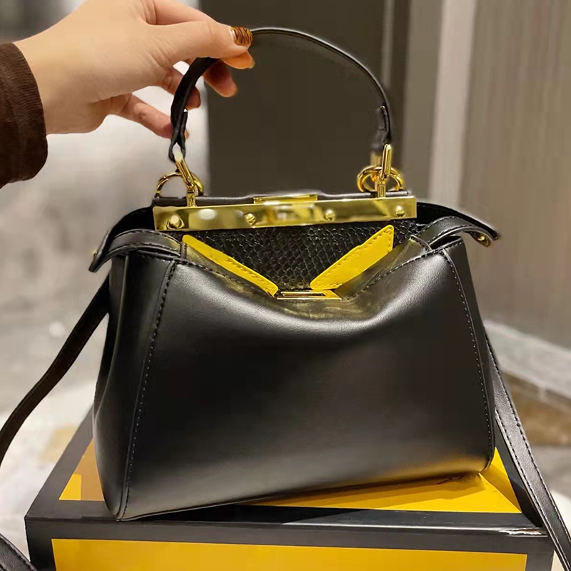 

Designer Women Peekaboo Monster Tote Bag Italy Roma Brand I See U Nappa Leather Crossbody Handbags Lady Shopping Totes Shoulder Handbag Luxurys Designers Bags, Black