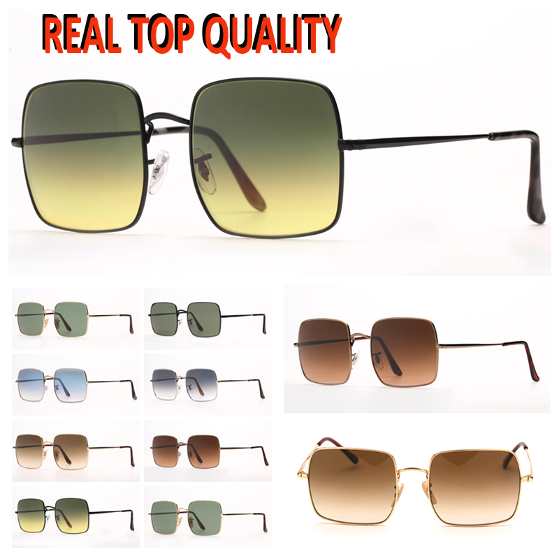 

Womens Mens Sunglasses Square Fashion Sunglass UV Protection Sun Glasses Lenses with brown leather case and retail package