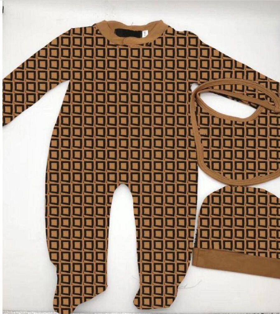 Autumn Winter Baby Knitting Rompers With Hats Infant Boys Girls Plaid Long Sleeve Jumpsuits Toddler Newborn Onesies Kids Romper s132