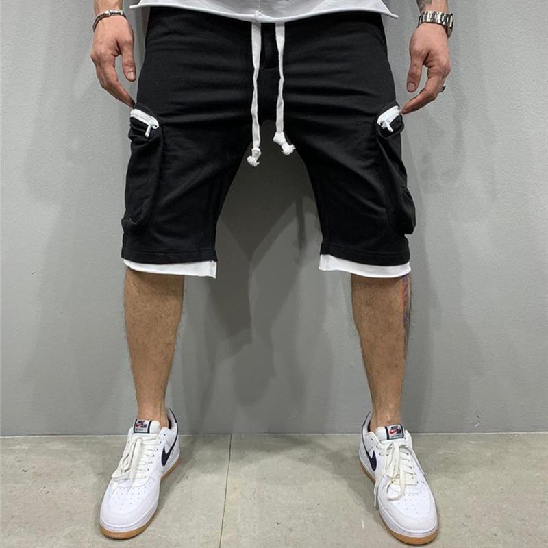 

Men's Shorts Gyms 5 Piont Pants Fitness Men 2022 Mens Casual Male Loose Cotton Sports Short, Black