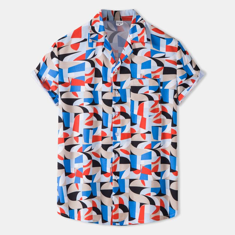 

Men' Casual Shirts Men' Hawaiian Summer Short Sleeve Button Down Beach Aloha Party Holiday Vacation Oversized ClothingMen, My-2051920