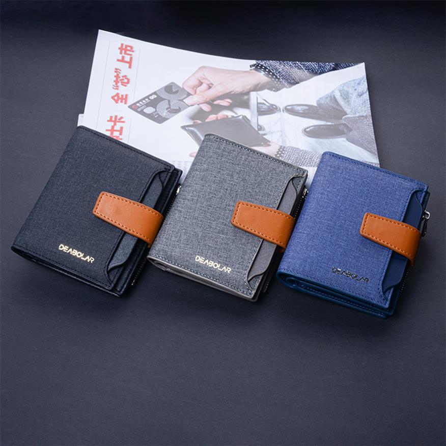 

New Wallets Mens Purses Soft PU Leather Short Retro Wallets Fold Card Holder Coin Pocket with Removable Card Slots Bags K3212330o, Black