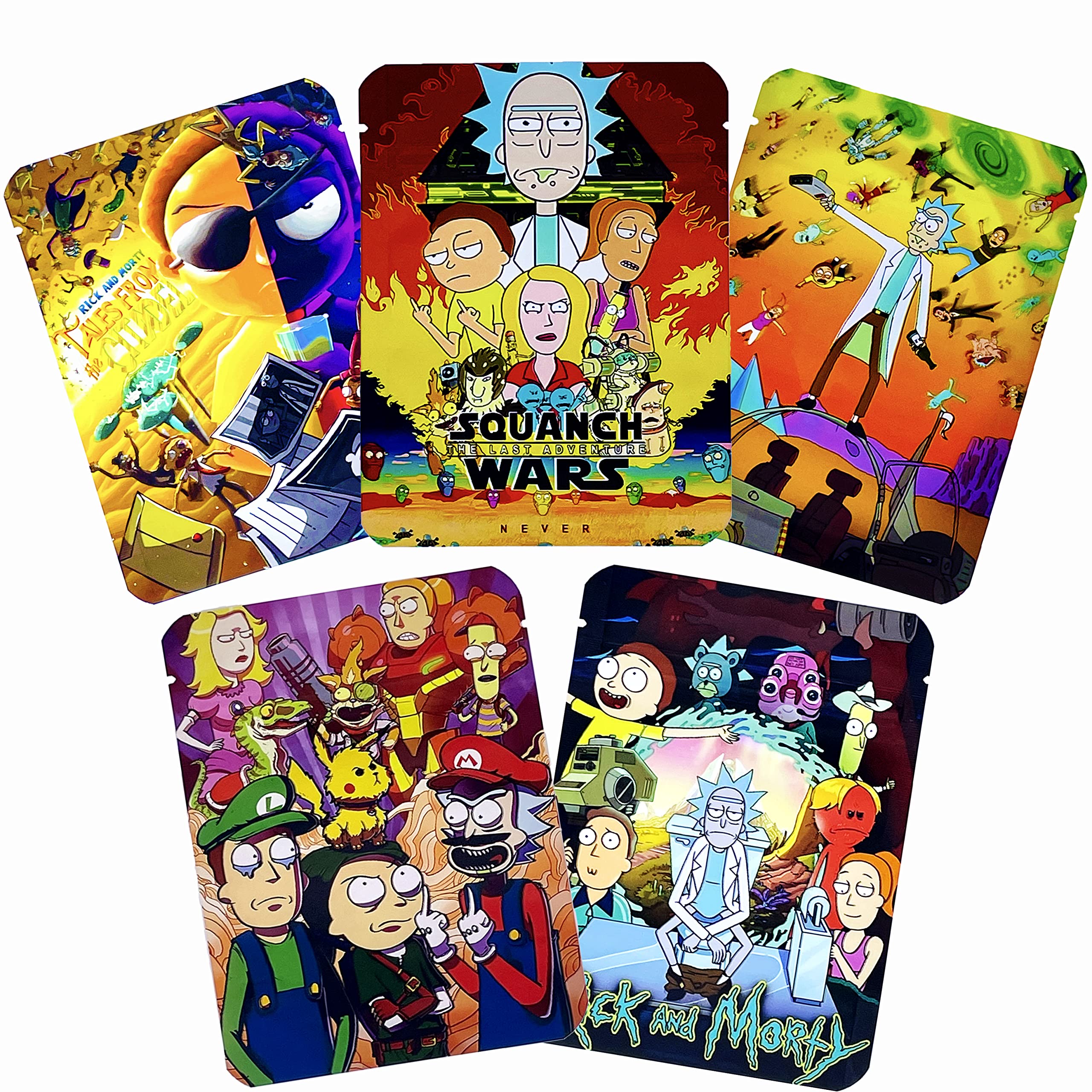 

Packing Bags Fantasy Night 3.5 Design Standup Packaging Zip Lock Baggies Size 5 X 3.62 Inches amDDq