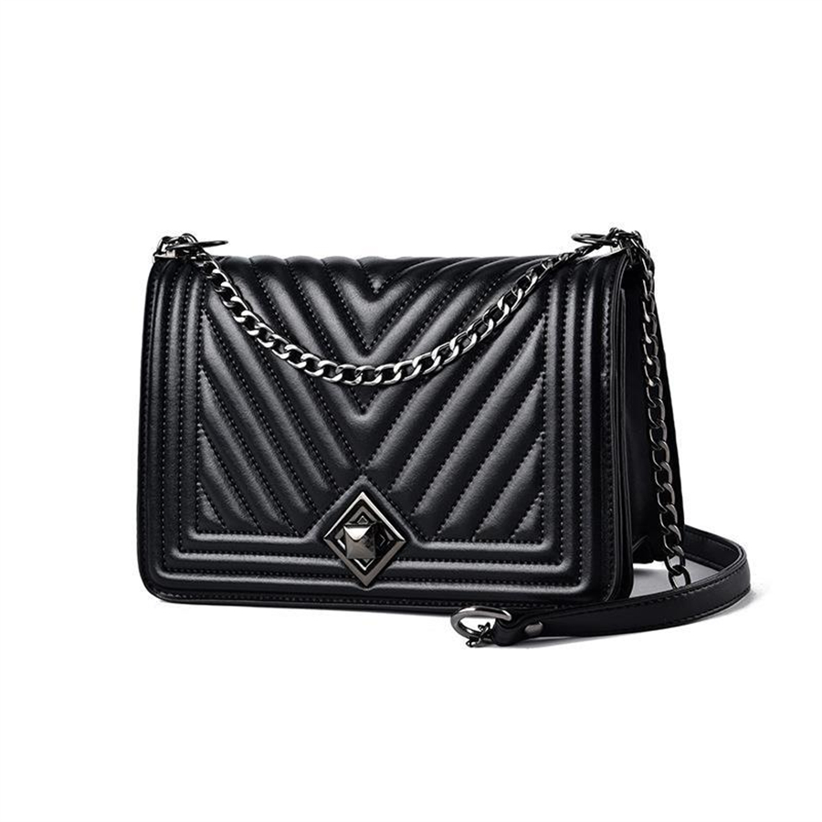 

Fashion customized leather women bag shoulder purse lady clutch girls wholesale discount high quality woman promotion, Black