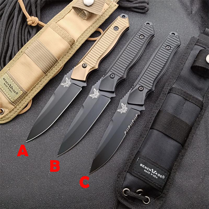 

Benchmade BM140BK Tiger Hunting Tactical Straight Knife 154CM Steel Blade Aluminum alloy Handle outdoor camping wilderness survival tactical knives