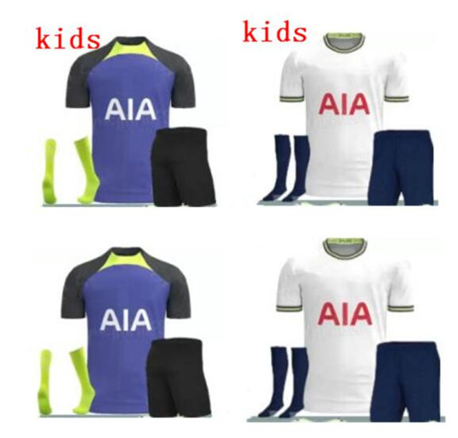 

22 23 SON DELE BALE KANE SPURS soccer jersey BERGWIJN HOJBJERG LO CELSO 2021 2022 2023 LUCAS football shirts uniforms men kids socks kit, Blue