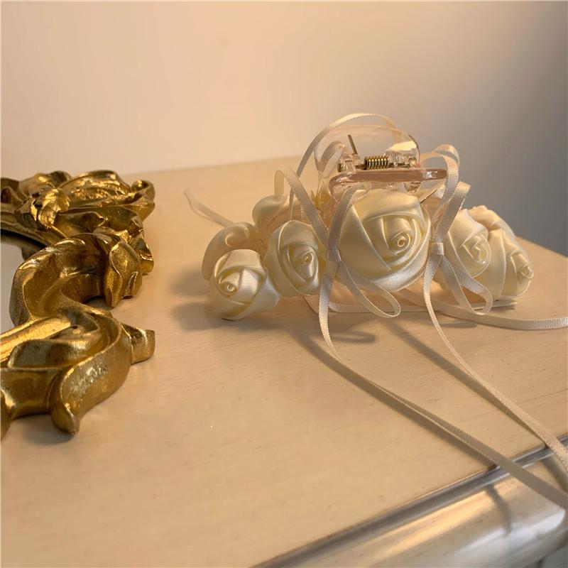 

Hair Clips & Barrettes Korean Elegant Rose Flowers Claw For Women Girls Sweet Crab Clamp Hairpins Grips Accessories GiftsHair