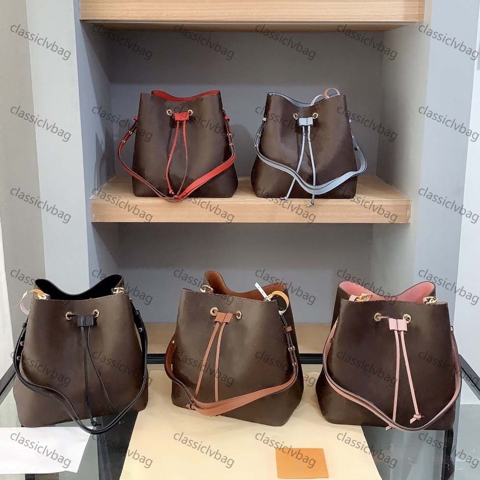 

M44022 NEONOE MM Designer Bag Womens Drawstring Bucket MONOGRAM Cross Body Shoulder Bag Purse Luxury Pochette Accessoires Pouch BB bags, Make up the difference