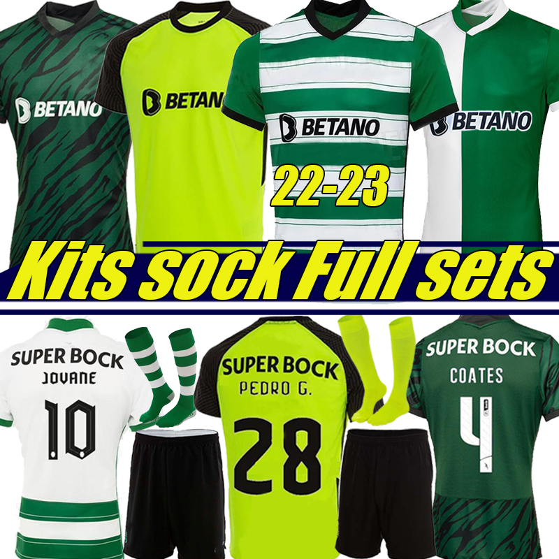 

22/23 Lisbon soccer jerseys fans player version Stromp Kit C.RONALDO JOVANE SARABIA Vietto COATES ACUNA 2022 2023 Lisboa football shirt men kids Kits sock Full sets 3rd, 21-22 away