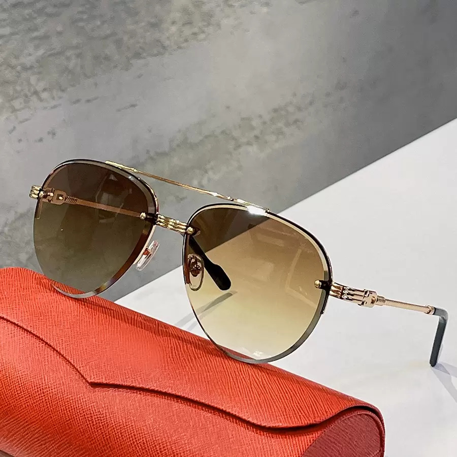 

Polarize sport sunglasses Luxury designer mens sunglasses latest fashion classic Antireflection Photochromic gold Metal Anti-blue light frames sunglass with Box