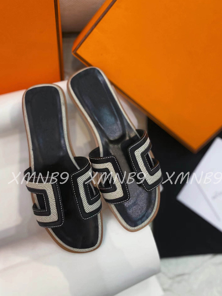

22SS New Color Women Slippers Designer Luxurys Slides Black Fashion Ladies Sandals Top Quality Summer Beach Slide Indoor Shoes 35-40 with Box, Make up difference