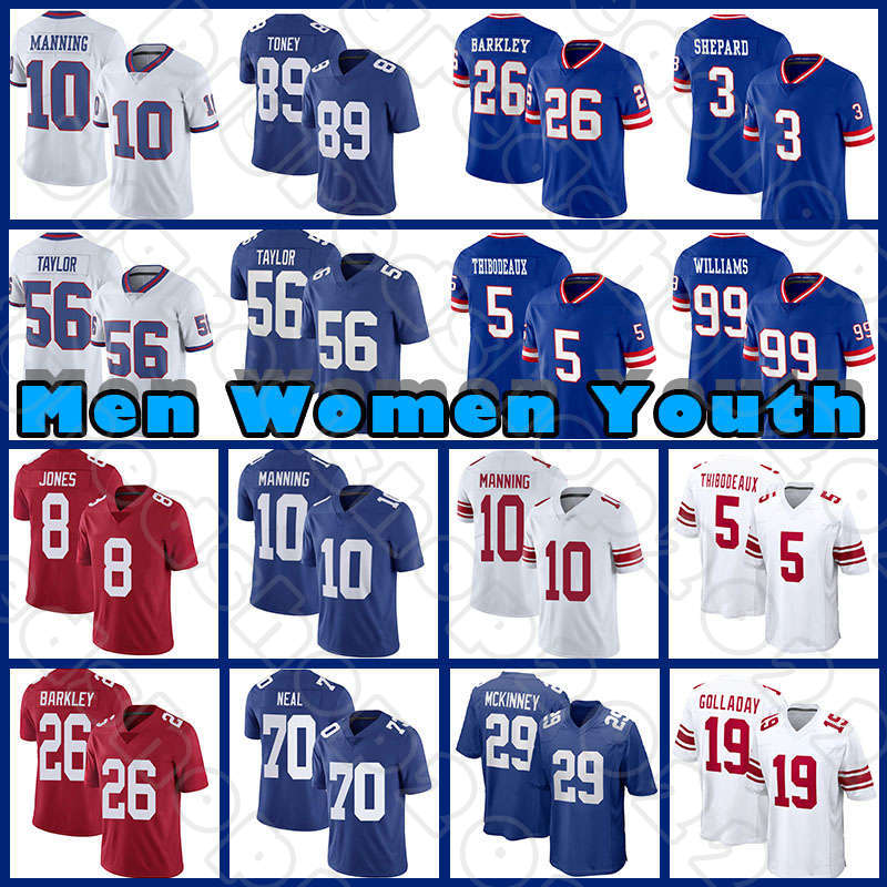 

Saquon Barkley Daniel Jones Football Kenny Golladay Jerseys Kayvon Thibodeaux Sterling Shepard Giants Lawrence Taylor New Yorks Leonard Williams Darius Slayton, Custom women(j r)