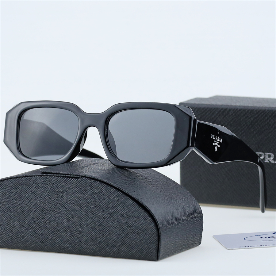 Prada Designer Sunglasses Hommes Femmes Fashion Brand Petite Cadre carré Vintage Sun Lunettes UV 400 Lens avec boîte