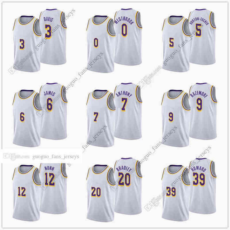 

Custom Printed 2022 New City Basketball Jerseys Westbrook James Davis Horton-Tucker Nunn Ellington Ariza Howard Anthony Bazemore Reaves Whit