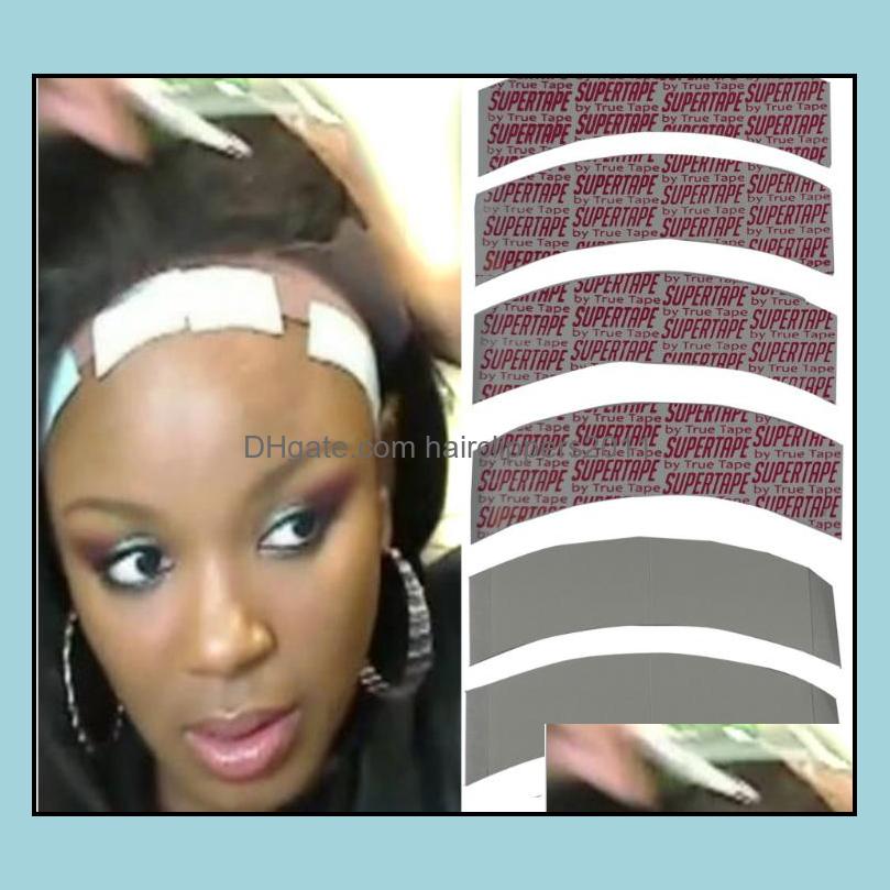 

Adhesives Hair Accessories Tools Products Wholesale Super Quality Waterproof Tape Double Side Adhesive For Lace Wig Toupee Replacement Dro