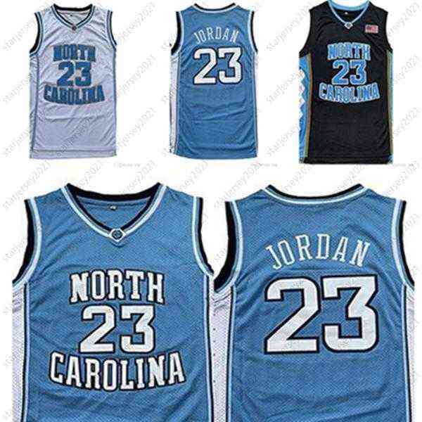 

North Carolina Men Tar Heels 23 Michael Jersey UNC College Basketball Wear Jerseys Black White Blue shirt, Colour 1