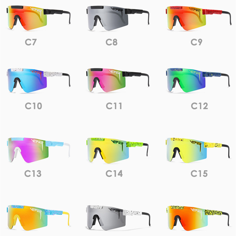 

Cycling glasses double wides BRAND Rose red pit viper Sunglasses double wide polarized mirrored lens tr90 frame uv400 protection wih case