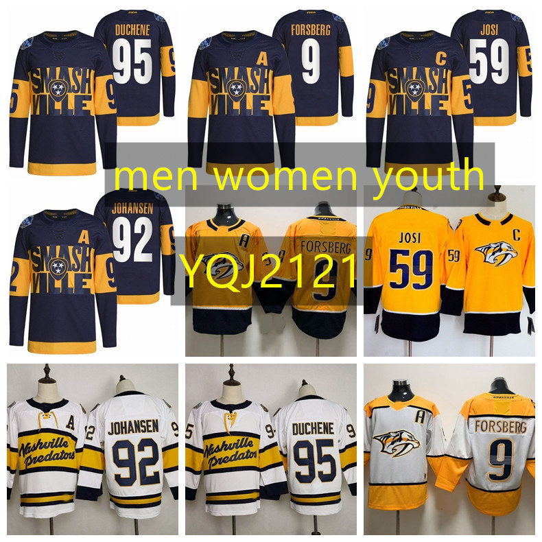 

Hockey Jerseys Nashville''Predators Jersey 9 Filip Forsberg 35 Pekka Rinne 59 Roman Josi 92 Ryan Johansen Fanatics Branded Gold Breakaway 428, As