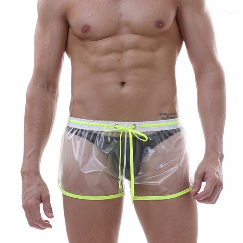 

Summer Men Swimwear Trunks Swimsuit Transparent Beach Shorts Male Sexy Waterproof Board Boxers Bathing Suit Homme Cueca Men's, As pic